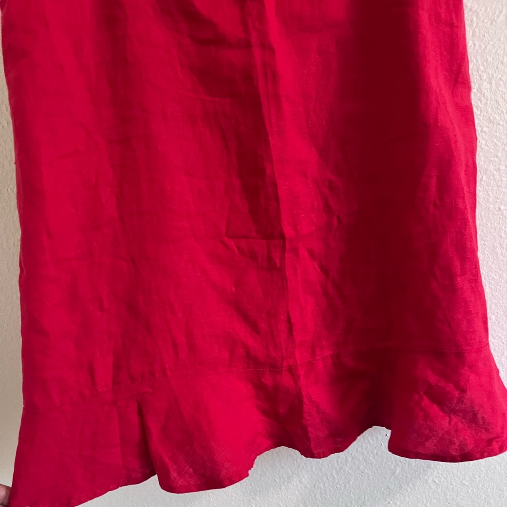 Mango Ruffle linen mini dress size M - Picture 11 of 14